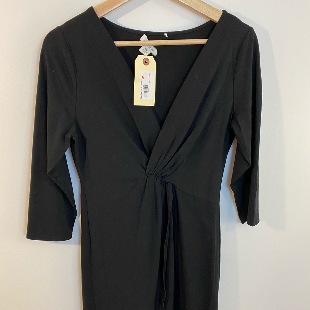 Sundance Faux Wrap Dress Cotton Blend w/ Spandex